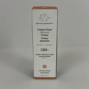 Drunk Elephant Umbra Tinte Mineral Cream SPF 30 Tinted Sunscreen 2oz New Formula
